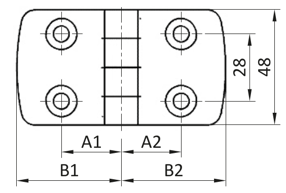 Zawias plastikowy PA 30x30 [8]